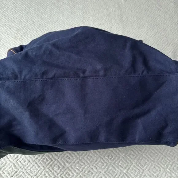 VTG Polo Ralph Lauren Duffle Bag Blue Green Canvas Overnight Carryon Travel Bag - Picture 6 of 10